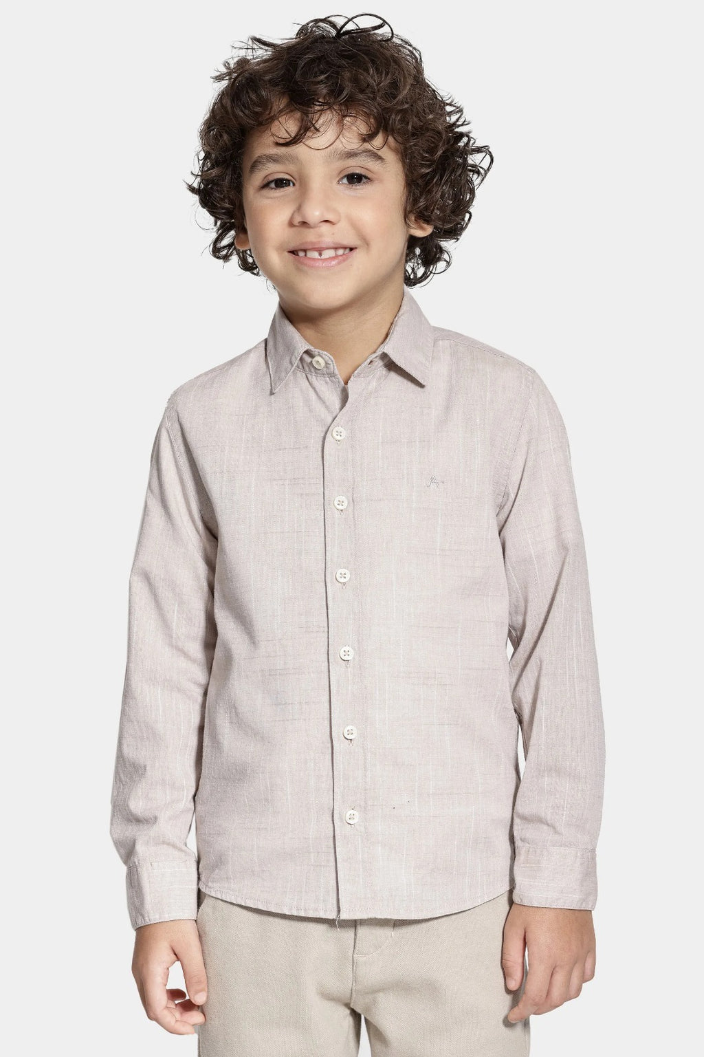 Camisa Manga Longa Infantil Flamê Bosco Caqui