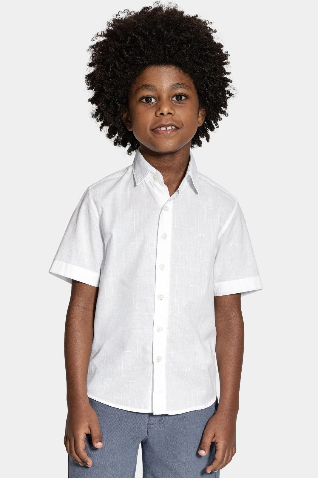Camisa Manga Curta Infantil Flamê Bosco Branco