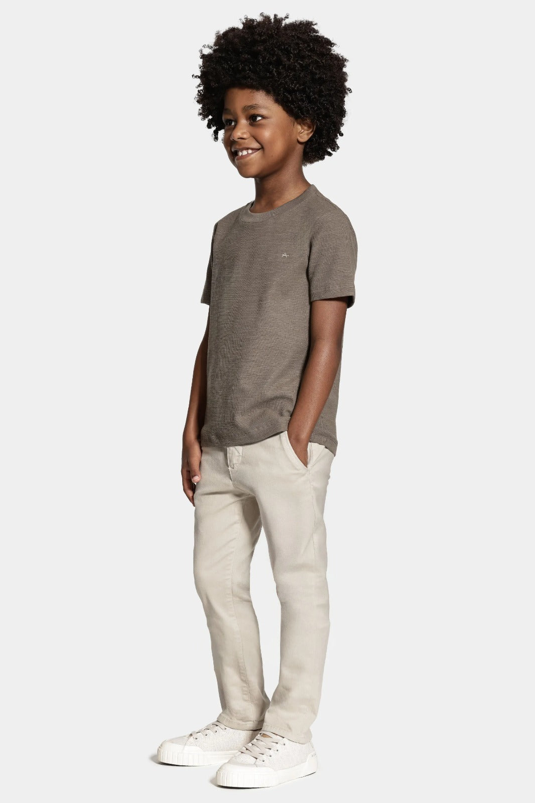 Calça Chino Infantil Color Areia