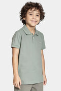 Polo Infantil Manga Curta Menta