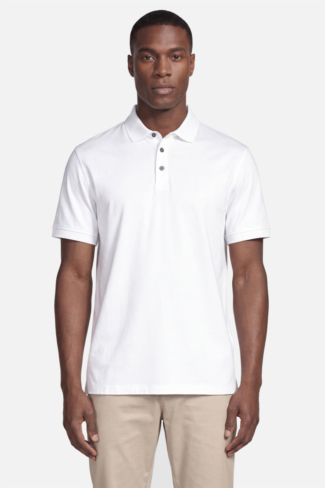 Polo Manga Curta Silk Blend Modal