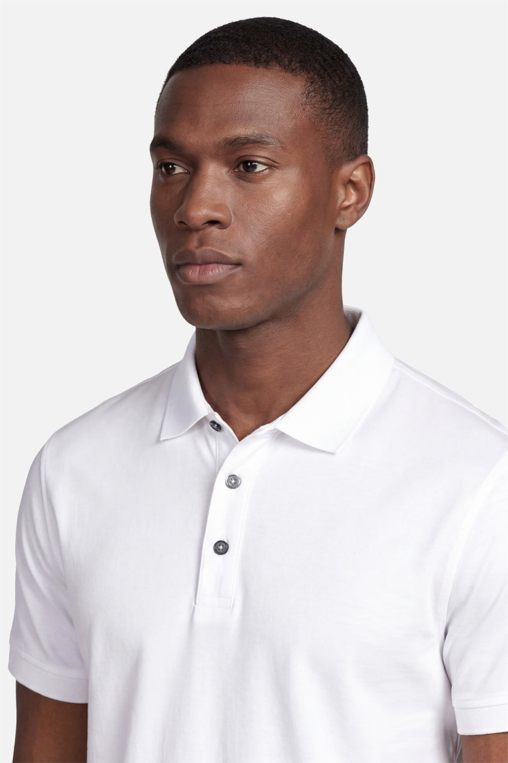 Polo Manga Curta Silk Blend Modal