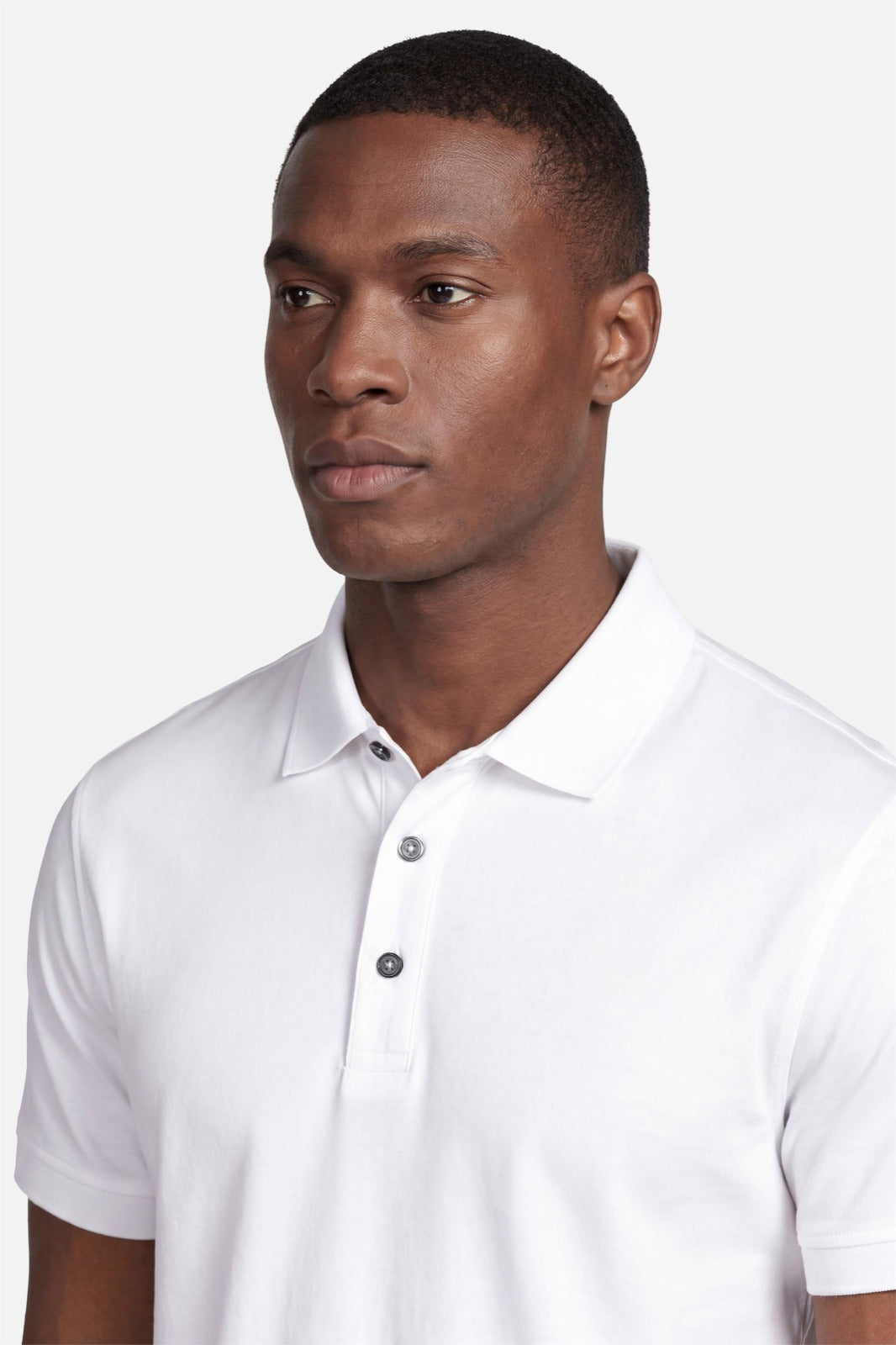 Polo Manga Curta Silk Blend Modal