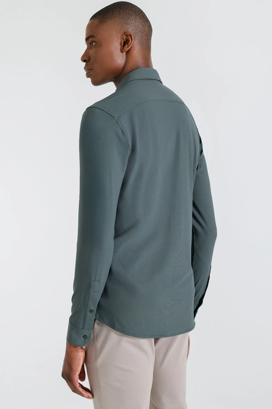 Camisa New Bold Manga Longa Verde Garrafa