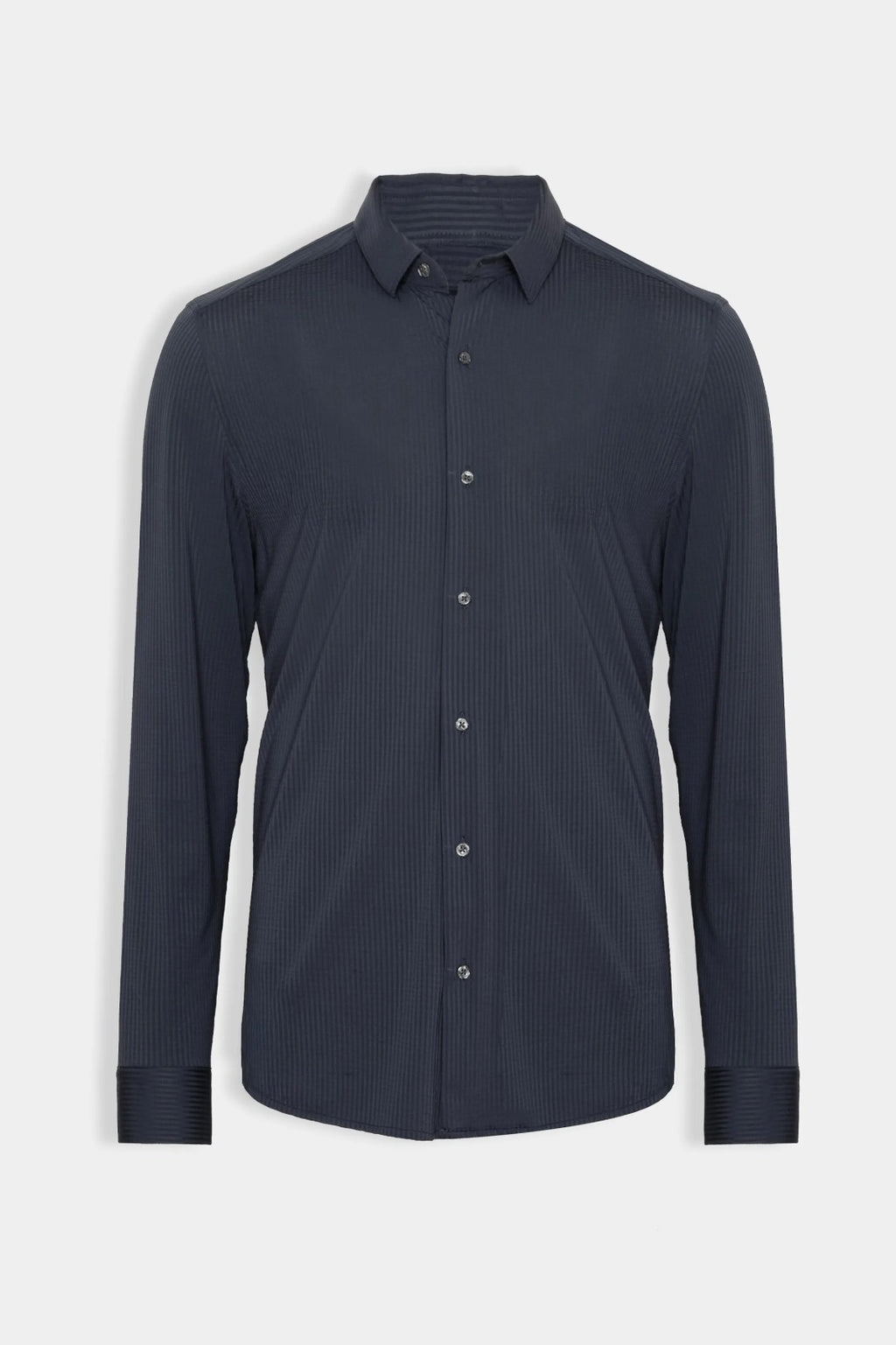 Camisa Manga Longa Texturizada Elastic Wave Marinho