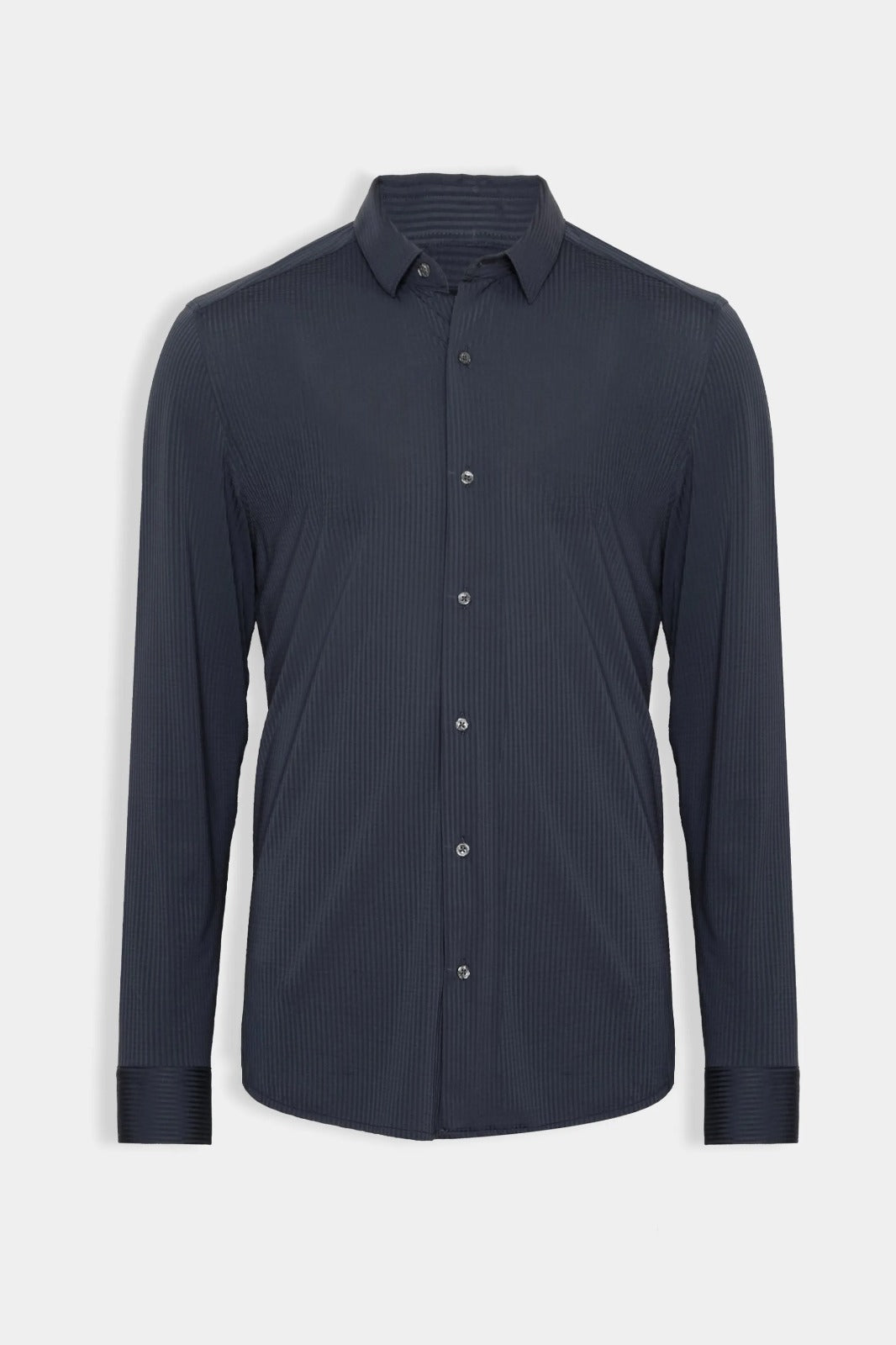 Camisa Manga Longa Texturizada Elastic Wave Marinho