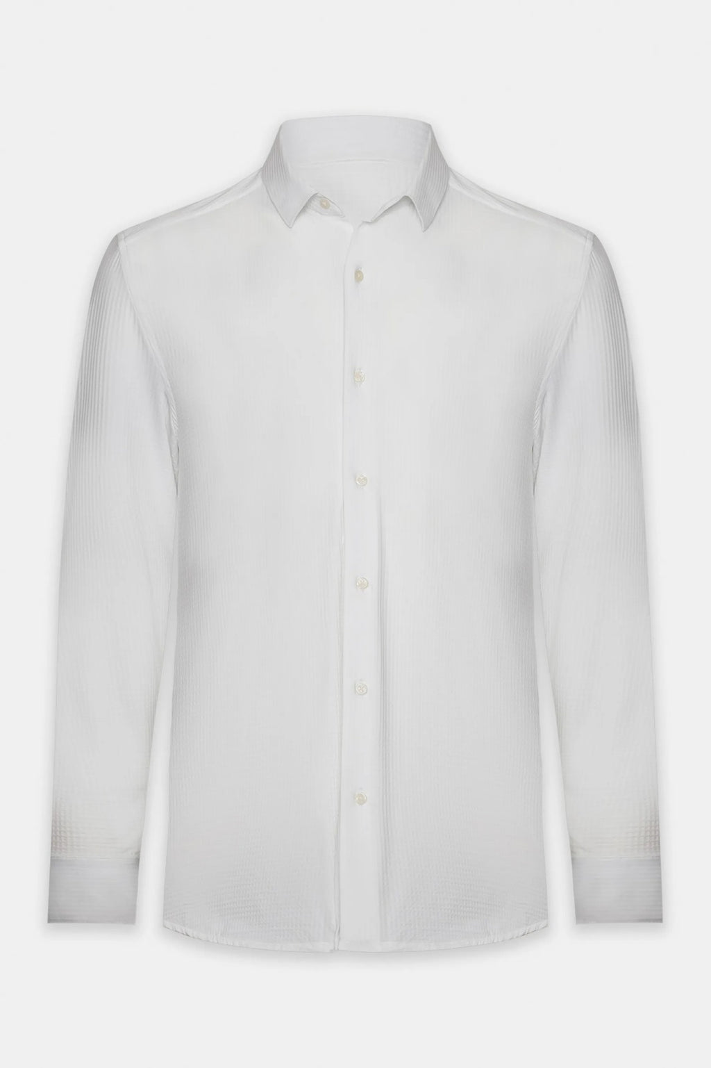 Camisa Manga Longa Texturizada Elastic Wave Branco