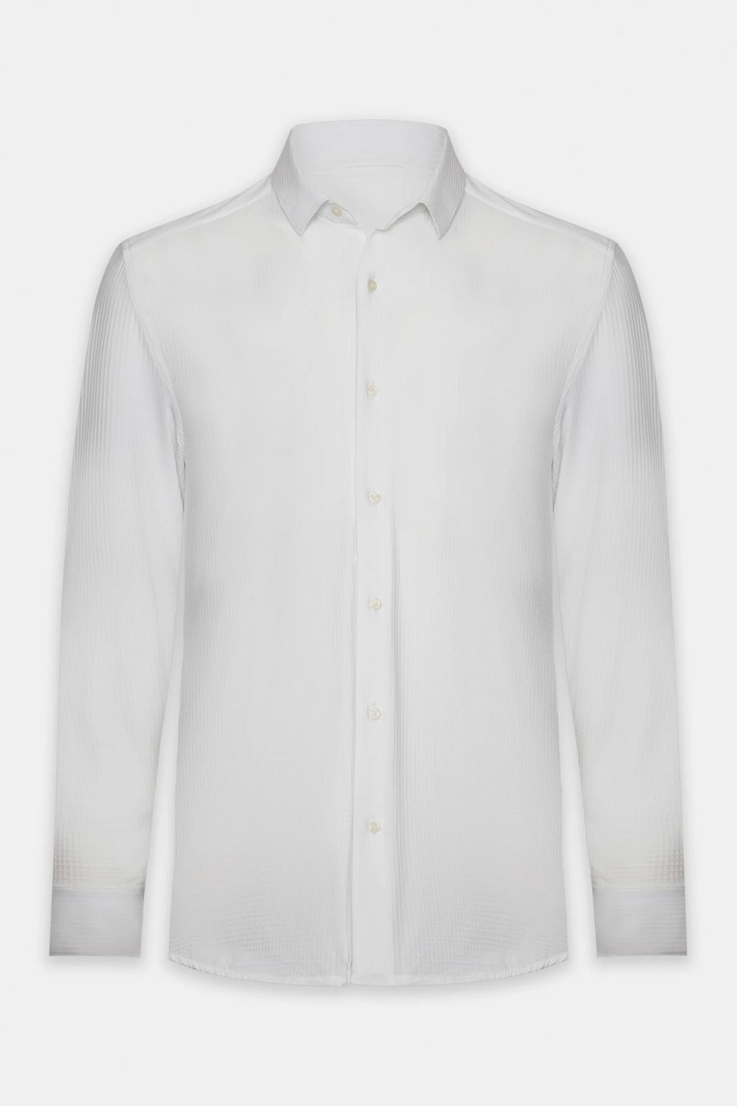 Camisa Manga Longa Texturizada Elastic Wave Branco