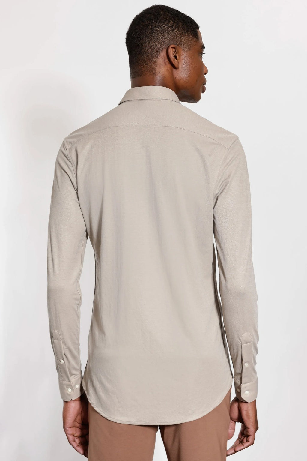 Camisa Manga Longa Slim Piquet Poliamida Castor