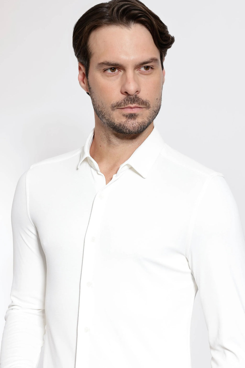 Camisa Manga Longa Slim Poliamida Micro Piquet Algodao