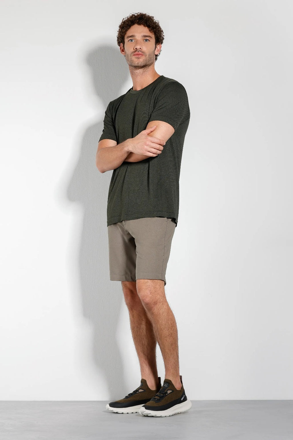 Camiseta Seamless Jacquard Verde Militar