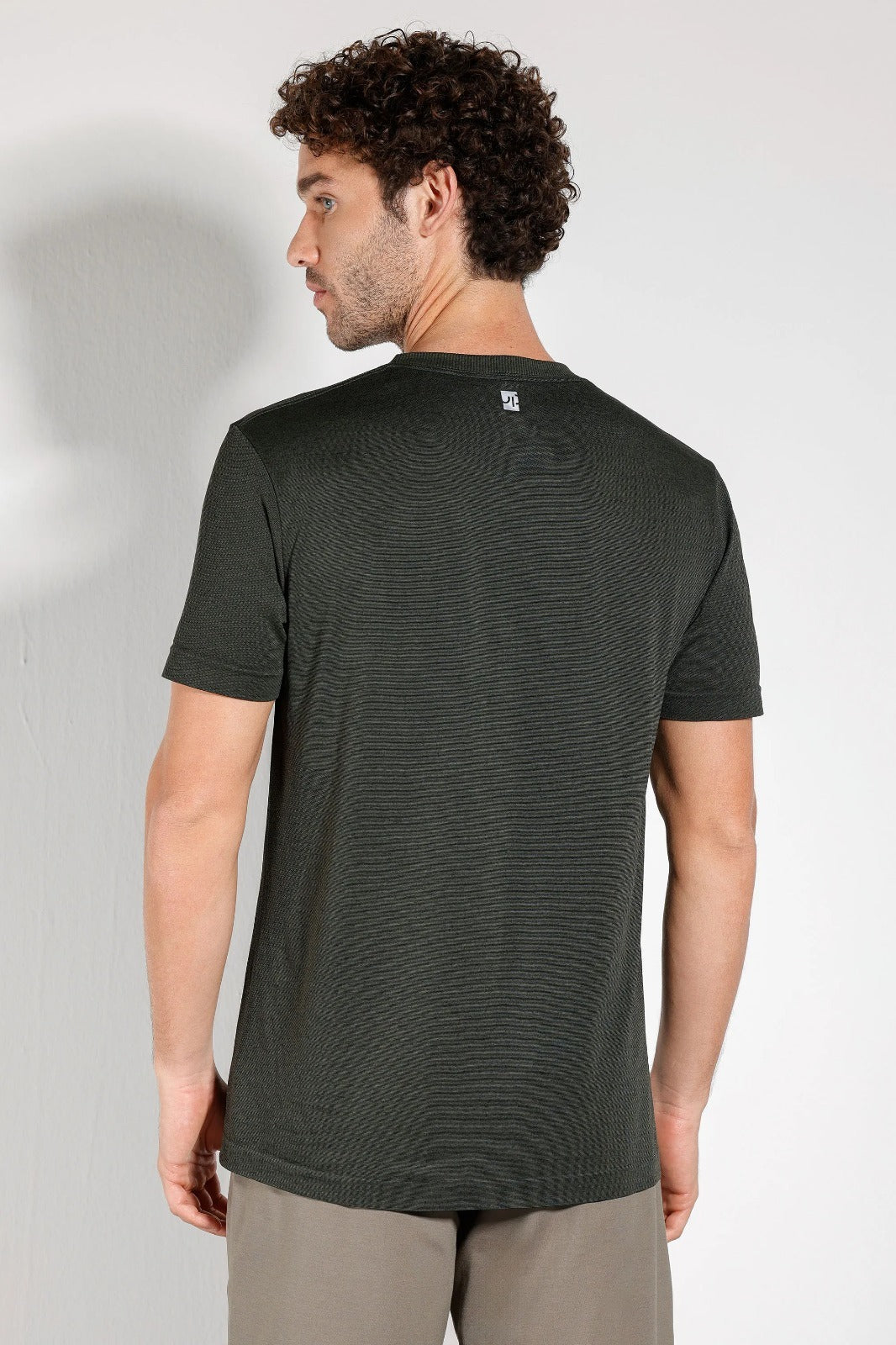 Camiseta Seamless Jacquard Verde Militar