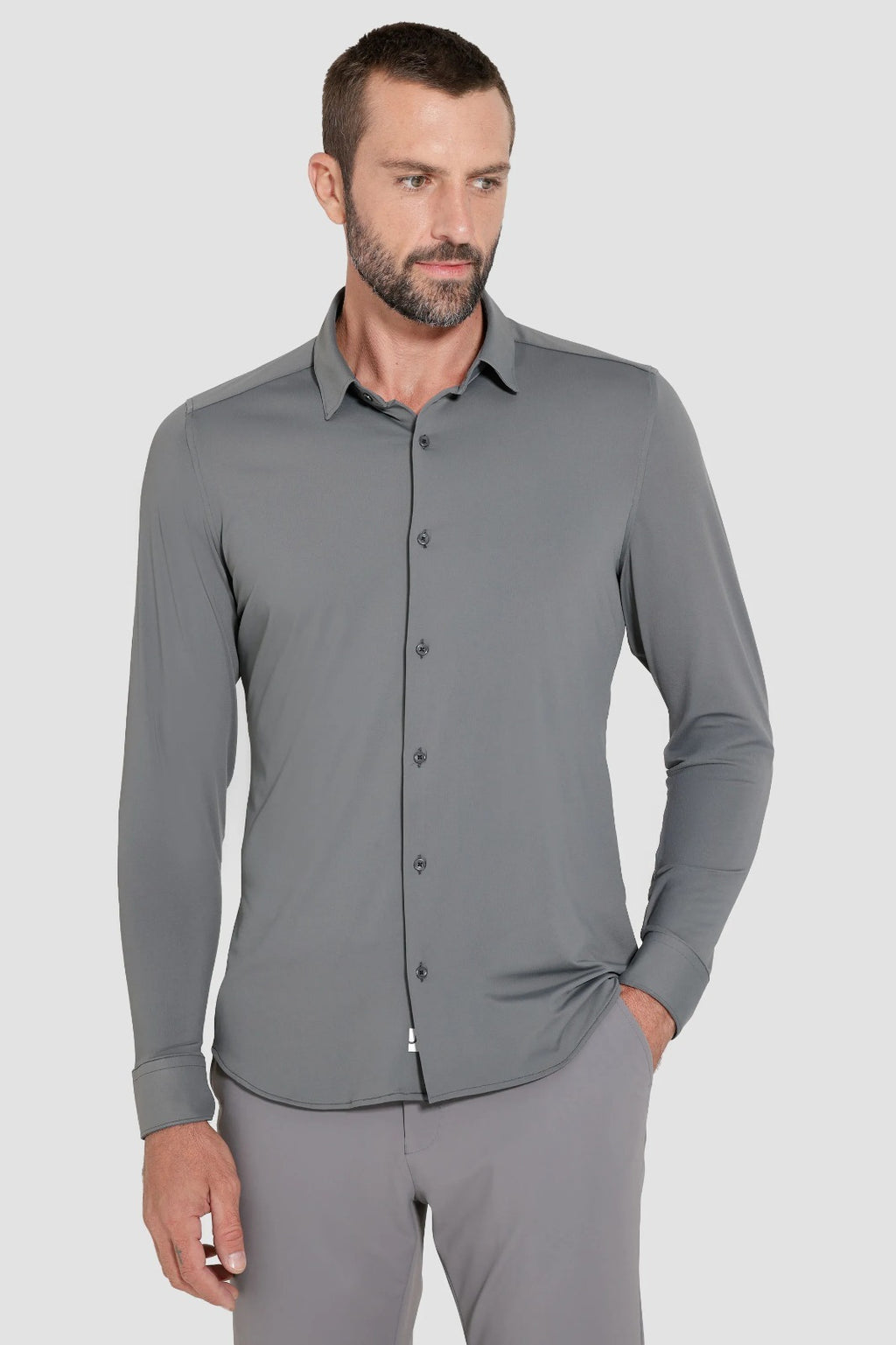 Camisa Flex Defense Manga Longa Cinza Grafite