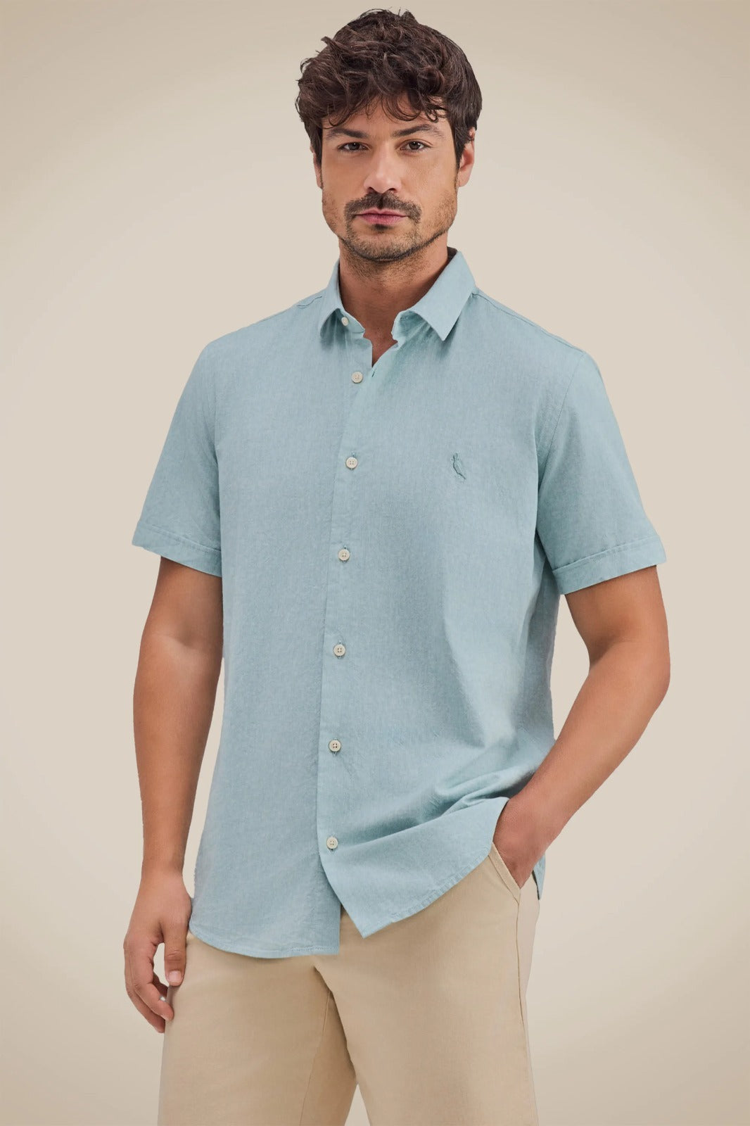 Camisa Manga Curta Oxford Color