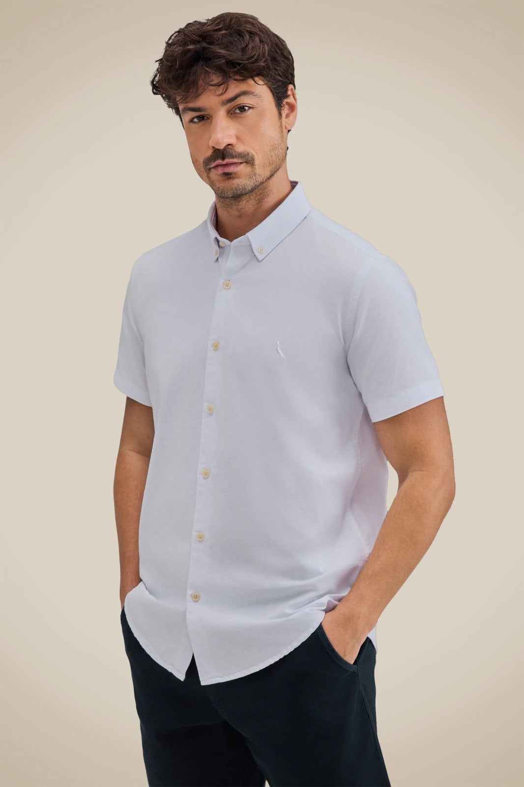 Camisa Manga Curta Oxford Color