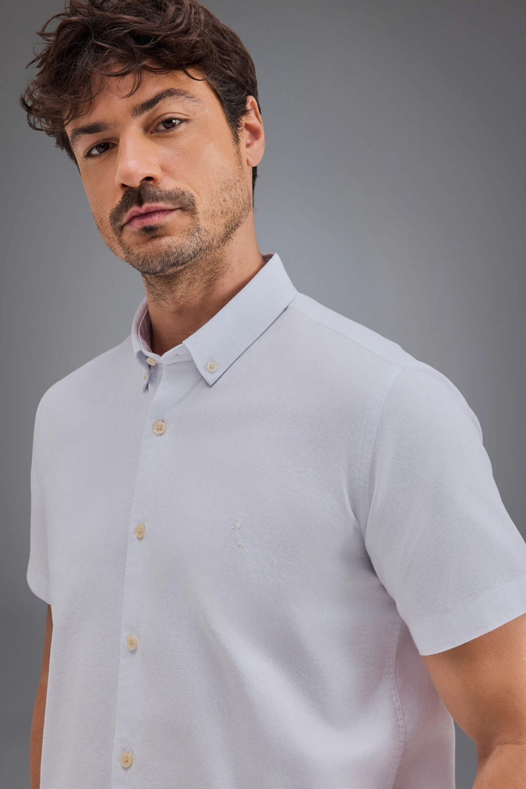 Camisa Manga Curta Oxford Color