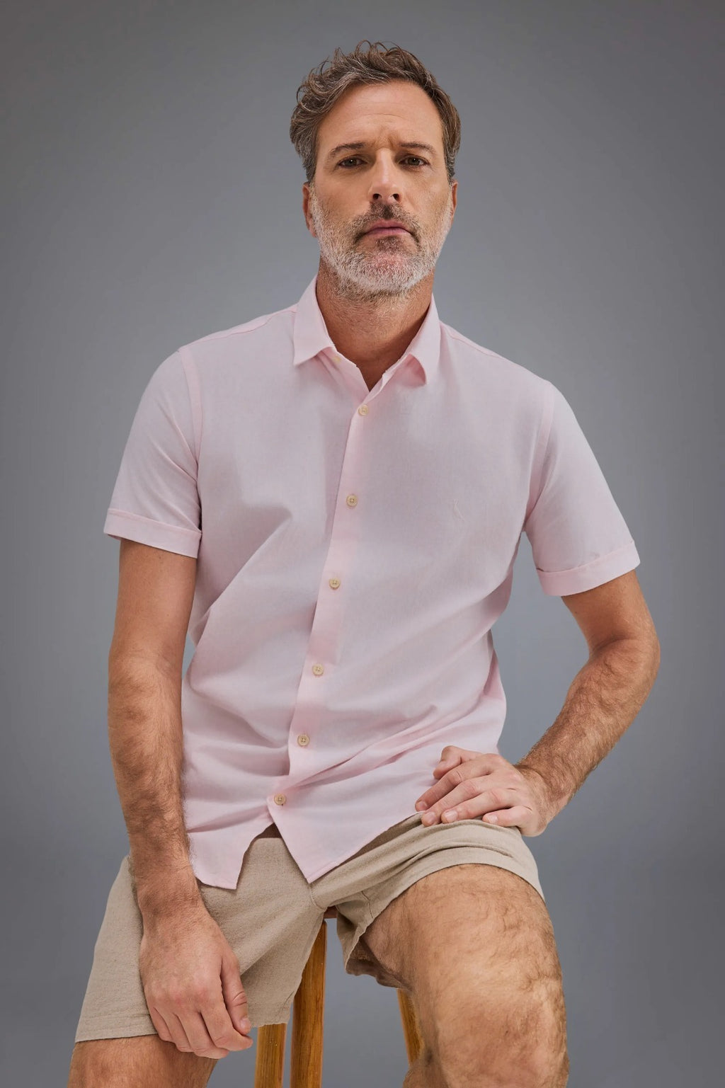 Camisa Manga Curta Oxford Color