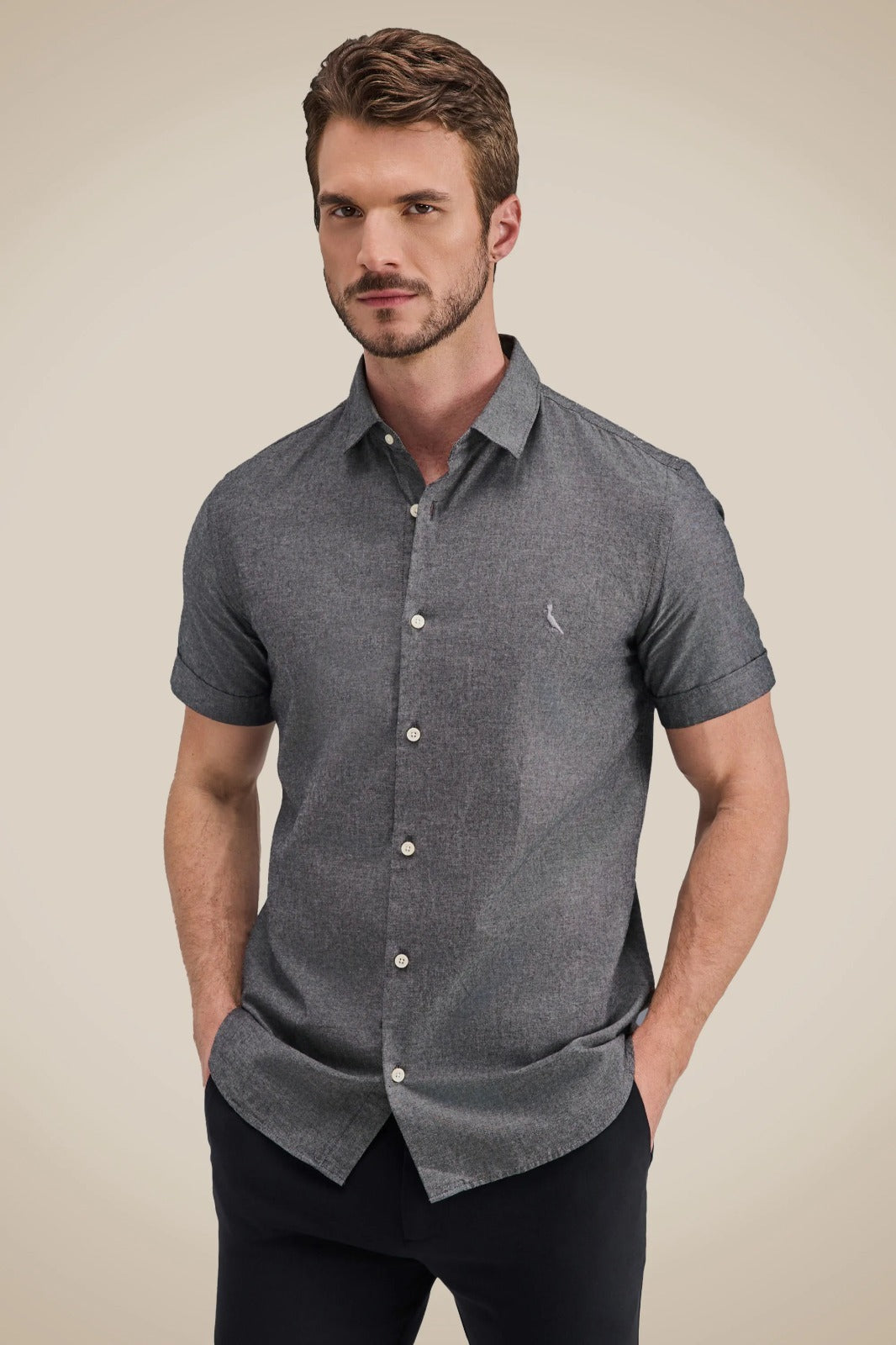 Camisa Manga Curta Oxford Color