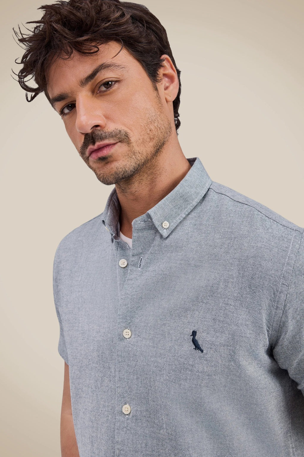 Camisa Manga Curta Oxford Color