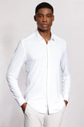 Camisa Manga Longa Texturizada Elastic Wave Branco