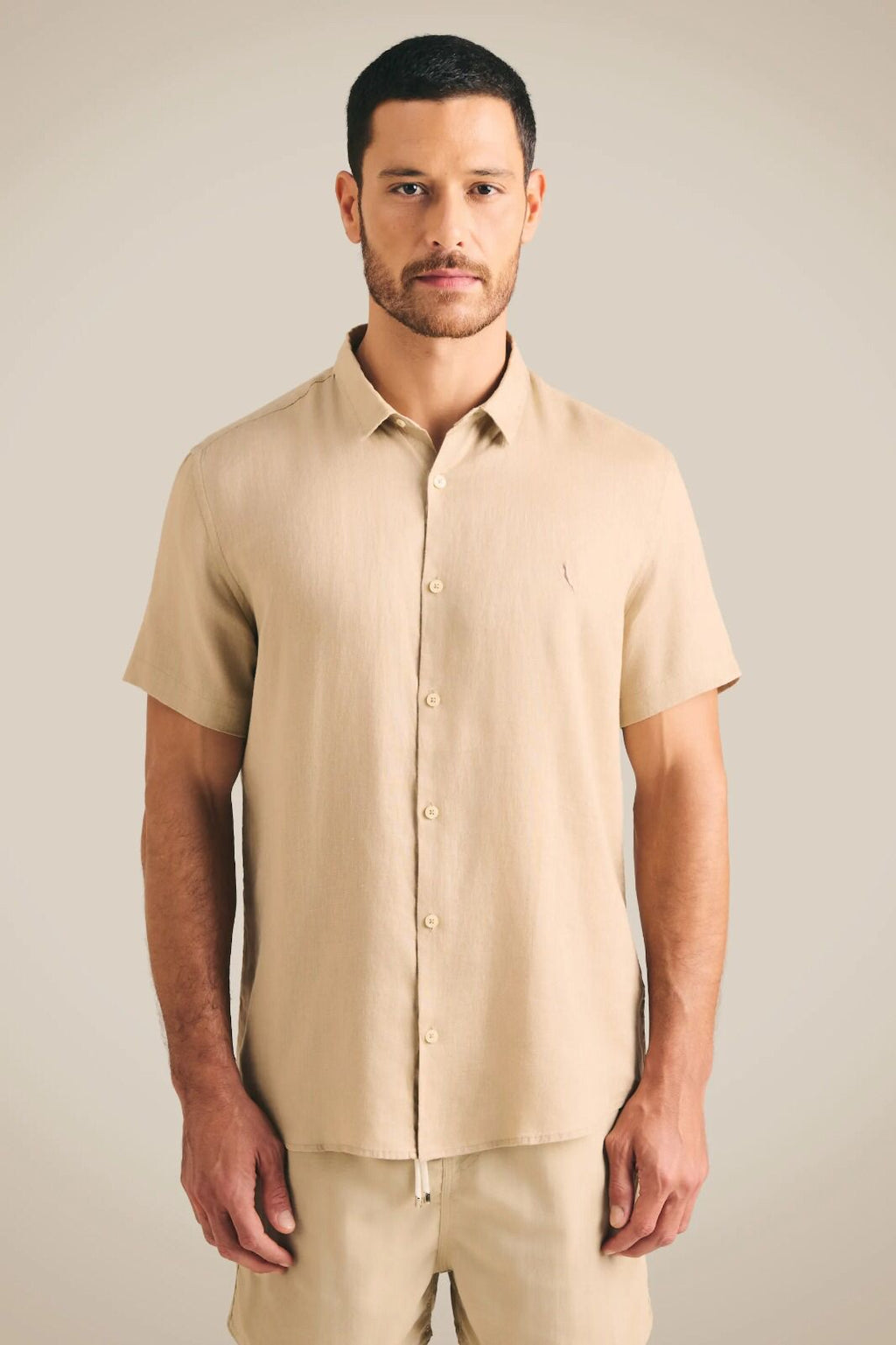 Camisa manga curta linho