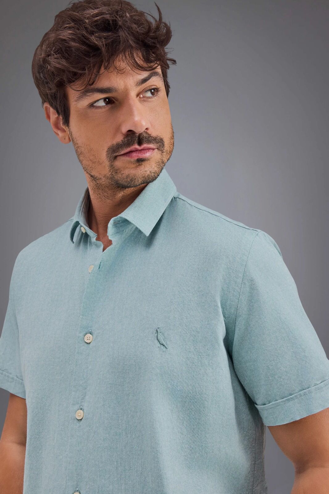Camisa Manga Curta Oxford Color