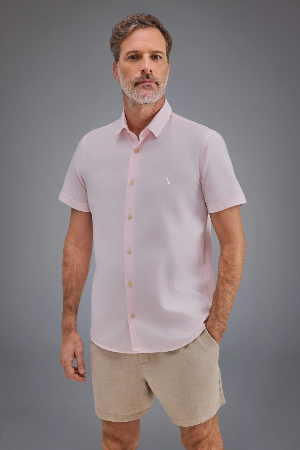 Camisa Manga Curta Oxford Color