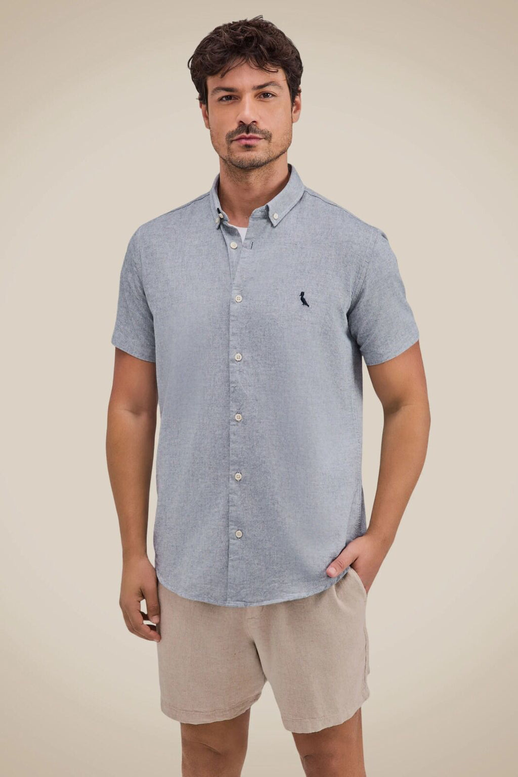 Camisa Manga Curta Oxford Color