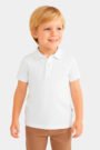Polo Infantil Manga Curta Branco